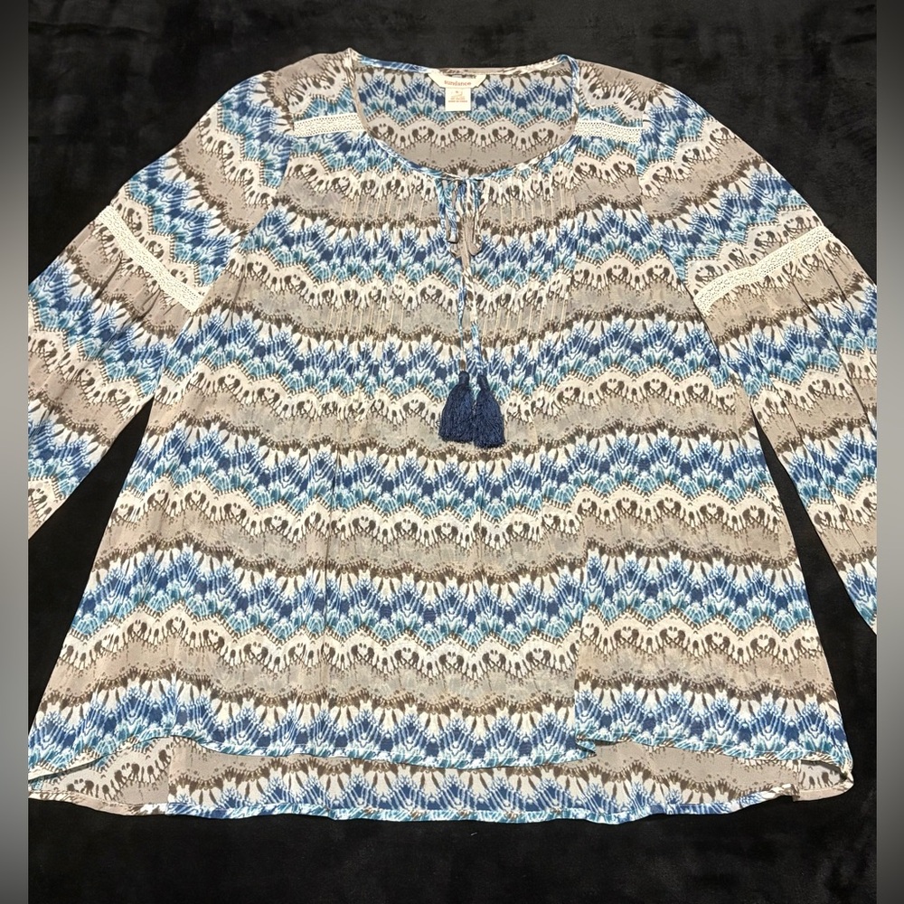 🔻$$💥MoviNG sALe‼️ Sundance Ikat Print Silk Top.  Sz S